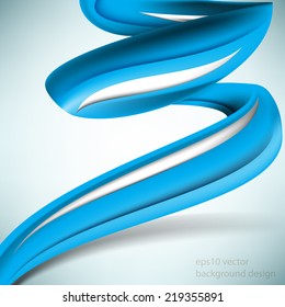 eps10 vector three-dimensional spiral blue elements concept background