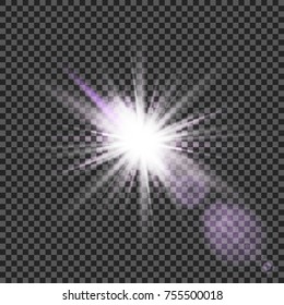 eps10. Vector transparent sunlight special lens flare light effect