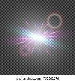 eps10. Vector transparent sunlight special lens flare light effect