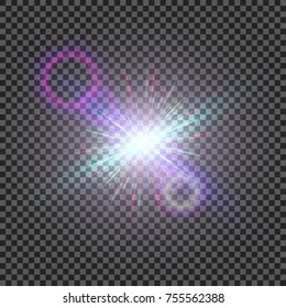 eps10. Vector transparent sunlight special lens flare light effect