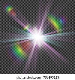eps10. Vector transparent sunlight special lens flare light effect