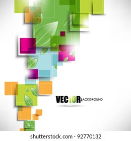 eps10 vector trendy multicolor design with leaf elements