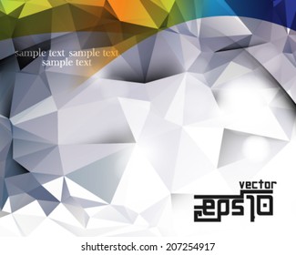 eps10 vector triangular polygon chrome background