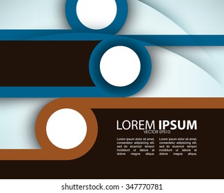 eps10 vector two color geometric elements lines and round frame background design