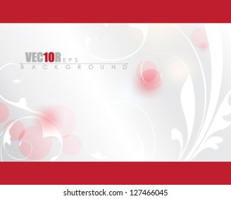 eps10 vector Valentines foliage chrome design