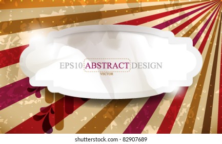 eps10 vector vintage frame and rays illustration