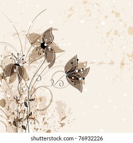 eps10 vector vintage multicolor floral design