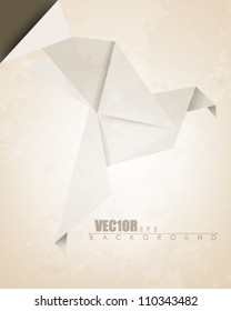 eps10 vector vintage origami bird design