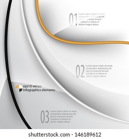 eps10 vector wave elements infographics background