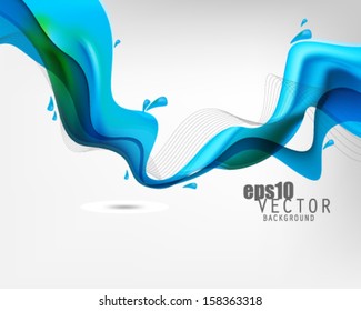 eps10 Vector Wavy Abstract Background