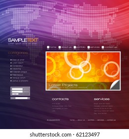EPS10 Vector Website Design Template
