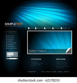 EPS10 Vector Website Design Template