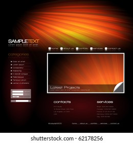 EPS10 Vector Website Design Template