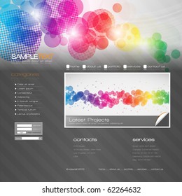 EPS10 Vector Website Design Template