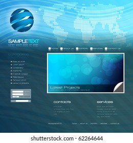 EPS10 Vector Website Design Template