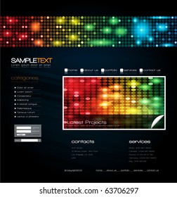 EPS10 Vector Website Design Template