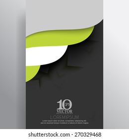 diseño de fondo de elementos empresariales de ondas verdes y blancas vectoriales eps10