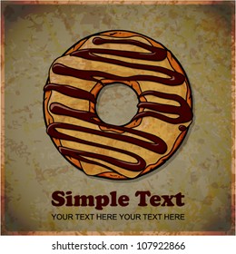 EPS10 vintage background with donut