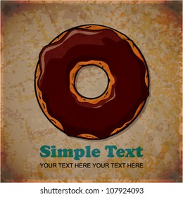 EPS10 vintage background with donut