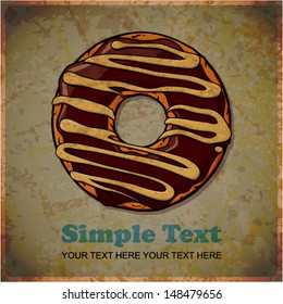 EPS10 vintage background with donut