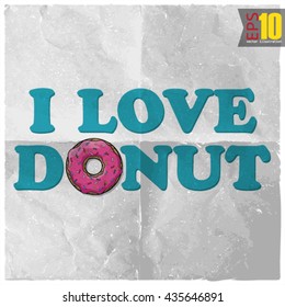 EPS10 vintage background with donut