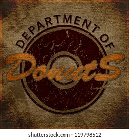 EPS10 vintage background with donut and text