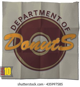 EPS10 vintage background with donut and text