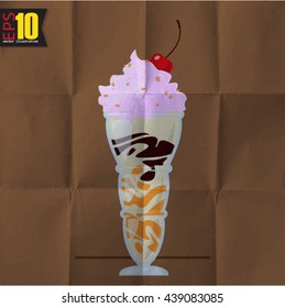 EPS10 vintage background with milkshake