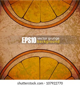 EPS10 vintage background with orange