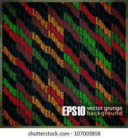 EPS10 vintage background with words
