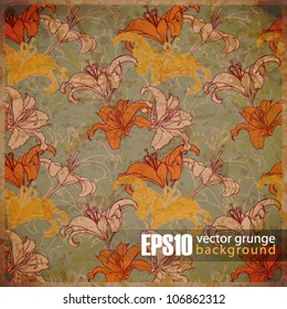 EPS10 vintage floral background