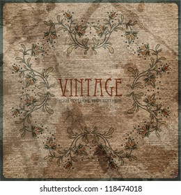 EPS10 vintage floral background