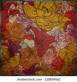 EPS10 vintage floral background
