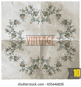 EPS10 vintage floral background