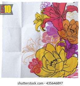 EPS10 vintage floral background
