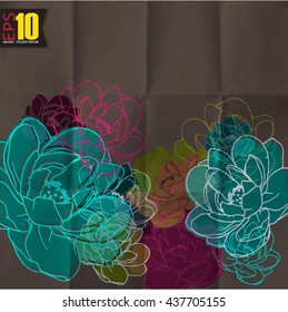 EPS10 vintage floral background