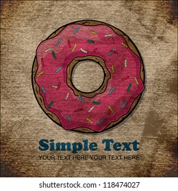 EPS10 vintaje background with donut