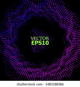 EPS10. Wave of particles. Abstract background with a dynamic wave . Big data. Vector illustration