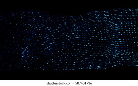 EPS10. Wavy abstract graphic design, a sense of science and technology background.