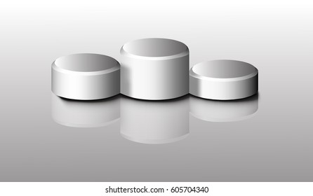 EPS10. White winners podium Vector illustration