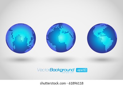 EPS10 World map and globes collection vector