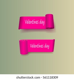 EPS-10.Valentine's day.the red scroll.set of banners