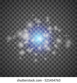 eps10.Vector glowing stars, lights and sparkles. Transparent effects