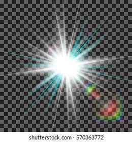 eps10.Vector transparent sunlight special lens flare light effect.