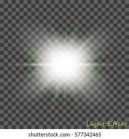 eps10.Vector transparent sunlight special lens flare light effect.