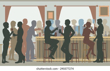 Silhouette People at Bar Images, Stock Photos & Vectors | Shutterstock