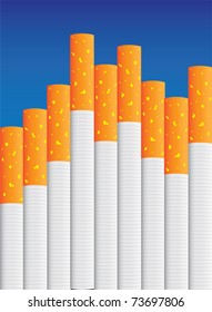 eps8 vector isolated cigarette - detailed realistic illustration