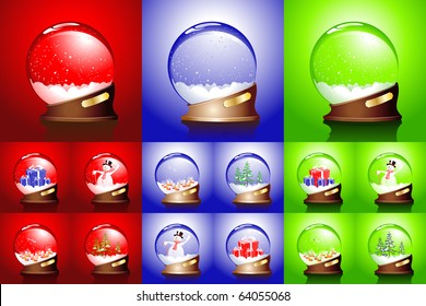 eps8, winter set of glass balls