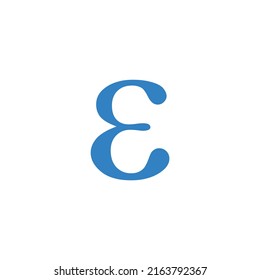epsilon greek symbol vector illustration isolated on white background. Greek alphabet.
