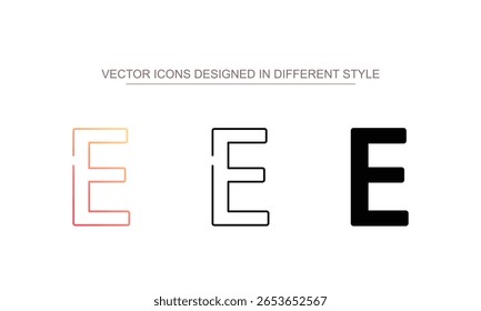 Ícone de Epsilon design com fundo branco ilustração stock